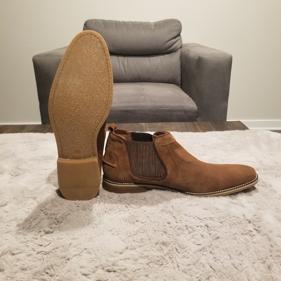 Men's Joseph Abboud Dark Tan Suede Boots (Brand New) Size 12 - Picture 5 of 5